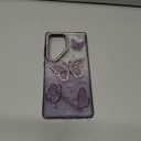 Newseego for Samsung Galaxy S25 Ultra 5G Case, Luxury Bling 3D Butterfly Gradient Glitter Plating Case for Women Girls Soft TPU Bumper Shockproof Protective Cover for Samsung Galaxy S25 Ultra-Purple