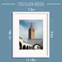 Wiscet Picture Frame Set of 9, 11x14 with Mat or 8x10, White, Classic Design, Engineered Wood, Wall Mount or Tabletop