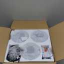 Emak Modern Black Pendant Lights Kitchen Island, 7 Inch Globe Pendant Light with Clear Glass Shade, 3-Light Cluster Island Lights for Kitchen, Bedroom, Bathroom, Dining Room, PL119-BK-CL