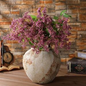 Zeyune 3 Pcs Artificial Berry Stem Faux Berry Picks Branches Fake Plum Stem Sedum Spray DIY Floral Arrangement for Holiday Farmhouse Mantel Harvest Decoration (Purple)