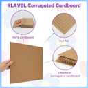RLAVBL 50 Pack 12x12 Corrugated Cardboard Sheets, Flat Cardboard Inserts for Shipping, Mailing, Packing, DIY Crafts
