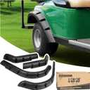 10L0L Upgraded Golf Cart Fender Flares for EZGO TXT 1998-2013 Gas/Electric (Not Fits 48V Electric), with Stainless Steel Screws, Set of 4(Only Fit Original Models)