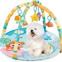 Puppy Play Gym - Dog & Cat Activity Mat with Squeaky Toys - Interactive Sensory Mat for Pets (Suitable for Dogs & Cats Up to 25 lbs)