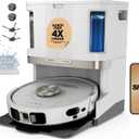 Shark Robot Vacuum & Mop Combo, PowerDetect NeverTouch Pro, Pad Wash & Dry, 60-Day Debris Capacity, 5PowerDetect Technologies,White,AV2800ZE, for Carpets & Hardfloors