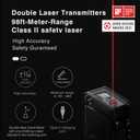 HOTO Laser Measuring Tool, Pocket-Size 98Ft Laser Tape Measure ±2mm Accuracy, USB-C Rechargeable, OLED Display, Ft/M/in Unit, Real-time Data Sync, Gifts for Men Women Mom Dad, Cool Gadgets & Home Use