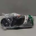 Mens Open Toe Slippers, Comfy Supportive Foam Bedroom Slide Slippers, Non-Slip Indoor House Shoes (9-10, Black)