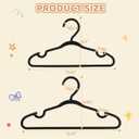 100 Pack Black Baby Hangers 11.42 Inch & 12.91 Inch Each 50 Pack - Kids Non-Slip Clothes Hangers for Infant & Child, Durable Plastic Children's Hangers for Closet, Pants, Coats, Skirts (11.42 " x 6.3" and 12.91" x 6.89")