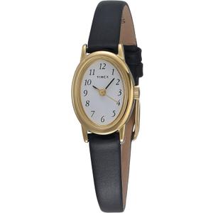 Timex Women's Cavatina Watch - TPearl Dial Gold-Tone Case (Black/Gold-Tone)