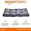 Amazon Basics Washable Cat and Dog Bed, Cozy Crate Pad for Large Dogs, Indoor, 40 x 27 x 3.5 inches, Gray