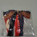 Patriotic Bow for Wreath 4th of July Decorations, Large Red White Blue Bow with 8 Multi-Ribbon Streamers, 27.5" Memorial Day Veterans Day Front Door Decor