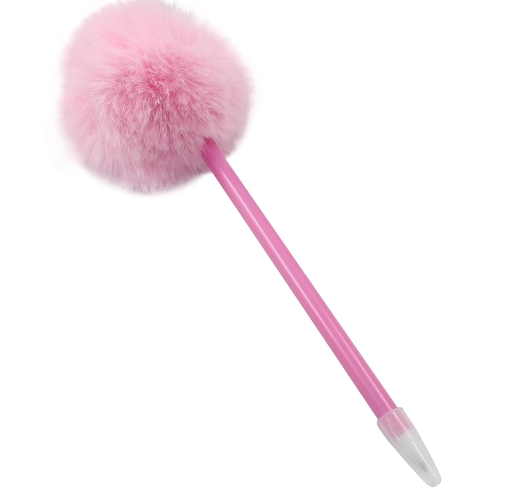 15 Pack Pom Pom Pens Colorful Fluffy Ballpoint Pens for School and Office Cute Pens for Girls and Women