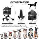 Dog Strollers for Small Dogs & Medium Dogs,4 Wheel Magnesium Alloy Pet Stroller,Waterproof Foldable 3 in 1 Multifunctional Cat Stroller with Breathable Mesh, Up to 45 lbs.