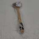 OWIIZI Back Scrub Brush for Shower,Stiff Boar Bristles Bamboo Curved Long Handle Antiskid Body Bath Brush for Back Use Wet or Dry,Deep Cleanse Large Surface Back Scrubber