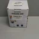 MilkyWay Food Storage Jar Strong Ceramic Storage Canisters with Airtight Seal Bamboo Lid Modern Design Seal Damp-Proof Kitchen Jar for Coffee, Tea, Spice and More (White(M: 27oz/800ml))