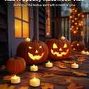 5plots Flameless Candles, 100 Pack LED Tea Lights Candles Battery Operated, Electric Tea Lights, Flameless Tealight Candles for Halloween Diwali Fall Christmas Wedding (Ivory Shell- Warm White Light)