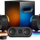 SteelSeries Arena 9 Illuminated 5.1 Desktop Gaming Speakers 5.1 USB Surround Sound Wireless Rear Speakers 2-Way Speaker Design Subwoofer RGB Light, Bluetooth PC, PlayStation, Mobile, Mac
