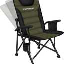 Supperella Movable Backrest Camping Chair for Adults with Cup Holder Folding Lawn Chairs for Outdoor Activities, Sports, Travel & Picnic, High Back