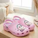 Smiley Face Size 11 Pink Children's Clogs Slip-on Slides Non-Slip Beach