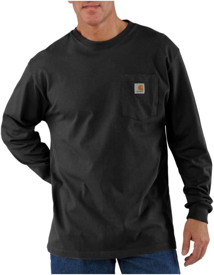 Carhartt Men's Workwear Pocket Long Sleeve T-shirt (X-Large, Black)