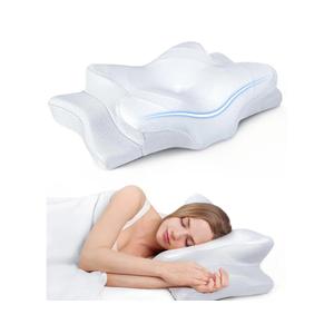 Ultra Pain Relief Cooling Pillow for Neck Support, Adjustable Cervical Pillow Cozy Sleeping, Odorless Ergonomic Contour Memory Foam Pillows, Orthopedic Bed Pillow for Side Back Stomach Sleeper