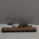 Solid Wooden Coat Rack Wall Mount,Removable Wood Wall Hooks for Hanging,Installation in Entrances Bathrooms and Utility Rooms for Storage(Black, 5 Hooks)