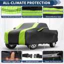 Heavy Duty Waterproof Car Cover - All Weather Custom Fit for Chevy Silverado Windproof Snow Rain UV Protection Outdoor Cover with Zipper & Reflective