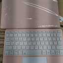 Harvopu Compatible with iPad Air 11 Inch & Air 5th/ Air 4th Generation Case with Keyboard - Multi-Touch Trackpad, 7-Color Backlit, Detachable Folio Cover for Air 11-inch M3/M2 (2025/2024) (Light Pink)