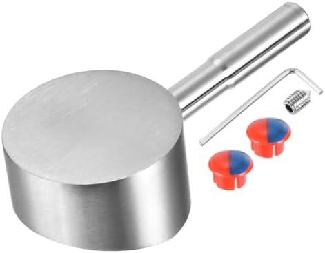uxcell Single Lever Faucet Handle for 35mm Cartridge, Stainless Steel Faucet Handle Replacement for Kitchen Bathroom Shower, Silver