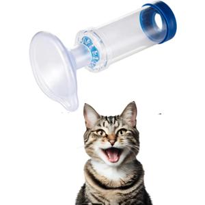 Pet Inhaler Spacer with Face Mask, Handheld Aerochamber for Pets, Cat Inhaler Spacer with Comfortable Mask, Aero Chamber (for Cats)