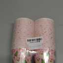 Whaline 50 Pcs Christmas Snack Cups Pink Santa Claus Xmas Tree Disposable Bowls 9oz Ice Cream Dessert Treat Paper Bowls for Hot Iced Food Birthday Baby Shower Party Supplies