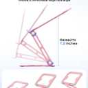 JCZT Adjustable Laptop Stand for Desk, Metal Foldable Laptop Riser, Portable Laptop Holder Mount, Ventilated Cooling Computer Notebook Stand for MacBook Air Pro, All 10-16'' Notebooks Laptops, Pink
