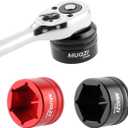 MUQZI 32mm Bike Fork Topcap Socket Tool Compatible for Fox Fork Series of 36,38,40, Use for 3/8" Ratchet Drive