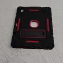  ULAK Case for iPad A16 11th Generation 11 Inch 2025 Three Layer Heavy Duty Shockproof Protective Case with Kickstand for iPad Mini 2 Case 1st 2nd 3rd Generation (Red/Black)