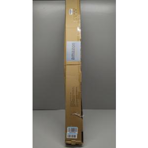 KAMANINA 1 Inch Wood Double Curtain Rods for Windows 72 to 144 Inches (6-12 Feet), Heavy Duty Decorative Drapery Rods 66 to 120 inch, Black Leaf Pattern Finials