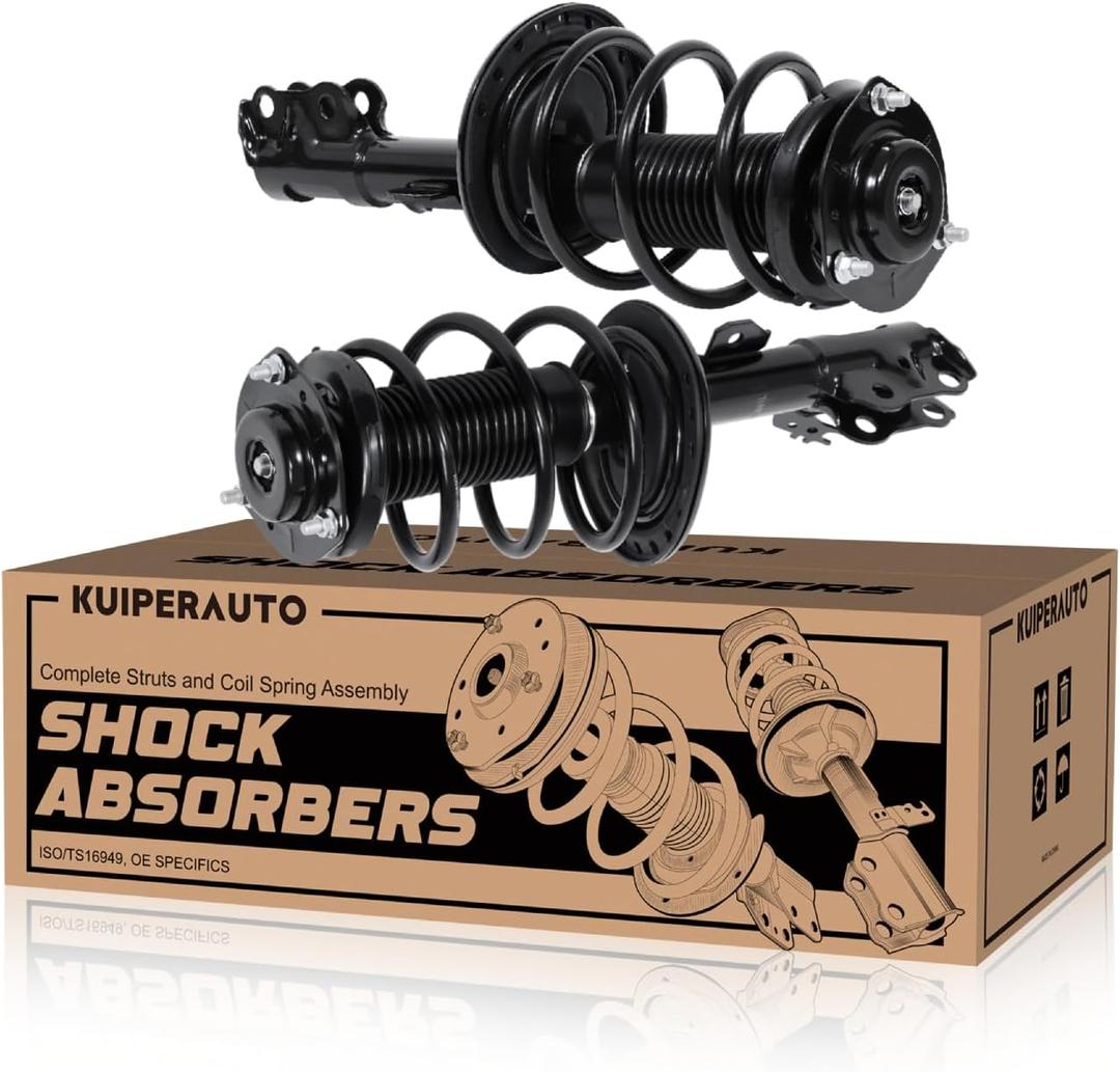 KUIPERAUTO 2PCS Front Loaded Shock Strut Spring Assembly Fit for Toyota Camry 2012-2014 2.4L/ 3.5L FWD, LE/ XLE/ SE