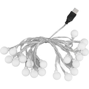 Gonetre 3.m 20LED String Lights LED Globe Outdoor Indoor String Lights for Girls Room Decoration Festive Birthday USB Power Supply