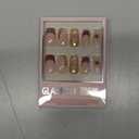 Valentines Day Glamnetic Press On Nails - Queen of Hearts | Medium Coffin Fake Nails with a Sheer Base, 3D Gold Metallic Designs and Deep Red French Tips | 15 Sizes - 30 Nail Kit with Glue