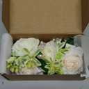 Ling's Moment 2pcs Homecoming Wrist Corsage Artificial Flowers, Girl/Mother Corsages Wristlet Dcor for Prom/Wedding/Anniversary, etc. White Ivory