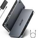Acer Premium 13-in-1 Docking Station with 110W PD & Triple Monitor Support | Dual 4K HDMI and DP,5Gbps USB A/C,Gigabit Ethernet,Security Lock | Laptop Docking Station for Windows/Dell/HP/Lenovo/Asus