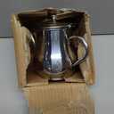 Stainless Steel Teapot with Removable Strainer, 30oz Gooseneck Pour Over Kettle for Loose Leaf Tea & Pour-Over Coffee, Modern Silver small coffee Tea Pot Infuser for 1-3 People, Home, Kitchen, Hotel