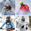 HYUET Winter Neck Gaiter Men, Fleece Neck Warmer Windproof Face Scarf Mask Face Cover Neck Cover for Men Women Ski (2pcs-wine+dark Grey)