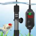 150W Submersible Aquarium Heater for 15-30 Gallon Tanks | Compact Fish Tank Heater with LED Digital Thermostat, Memory Function, Dry-Run & Overheat Protection