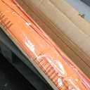 JEAREY 9FT Outdoor Patio Umbrella Outdoor Table Umbrellas with Push Button Tilt and Crank, Market Umbrella 8 Sturdy Ribs UV Protection Waterproof for Garden, Deck, Backyard, Pool (Sun Orange)