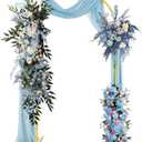 7.2FT Arch Backdrop Stand, Metal Balloon Arch Stand, Gold Wedding Arch Frame, Heavy Duty Portable & Tool-Free Assembly for Parties, Garden, Birthday, Baby Shower