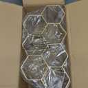 Urban Deco Small Gold Wine Rack 9 Bottle Holder Countertop - No Need Assembly Modern Metal Wire Wine Storage for Counter Top Table Top Coffee Bar Kitchen