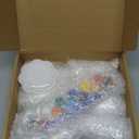 Eersida 6 Sets Winter Christmas Ceramics to Paint Ready to Your Own Ceramic Snowman Statues DIY Unpainted Paintable Winter Figurines Kit Crafts with Brush Palette for Christmas DIY