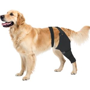 Dog Rear Leg Sleeve to Prevent Licking - Single Recovery Sleeve for Back Hind Leg, Wound Recovery After Surgery for Torn ACL/CCL TPLO Surgery (Right-XS, Grey)