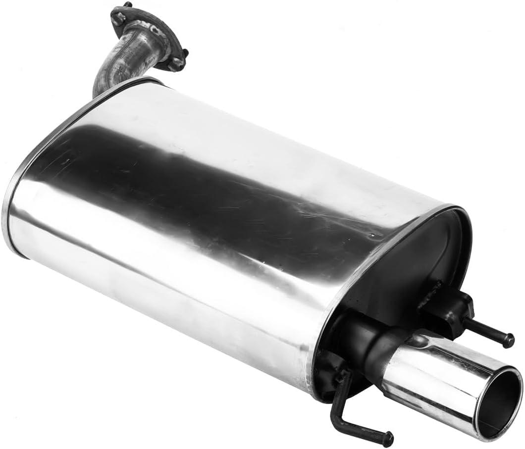 Stainless Steel Rear Exhaust Muffler Compatible with 2002-2005 Toyota Camry 2.4L 2.5L-Include Gasket TC01
