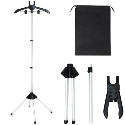 Steamer Stand, Garment Hanger for Steaming Clothes, Folding Telescopic Clothes Steamer Holder, Standing Hanging Rack for Indoor, Drying Hanger Can Be Adjusted As Needed