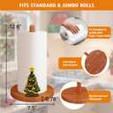 Christmas Paper Towel Holder - Christmas Tree Winter Xmas Kitchen Countertop Bathroom Decor - Xmas Gift for Women, 3D Cute Decorations
